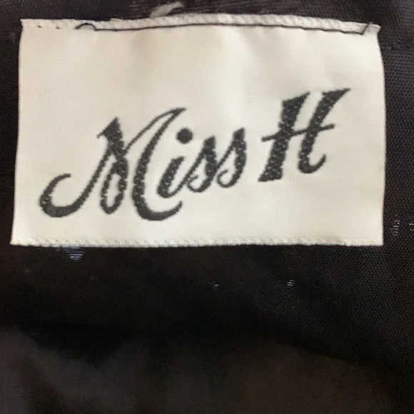 Vtg 80s Black Blouse w/Metallic Silver Sequins, Sz M - Picture 6 of 7